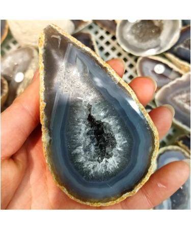 Natural Original Raw Agate Crystal Geode Cutting Hole Feng Shui Decor Stone Specimen Craft Collectibles Stone Collection (Size : 200-250g a Piece) - Buy Online on SooperMarket.com