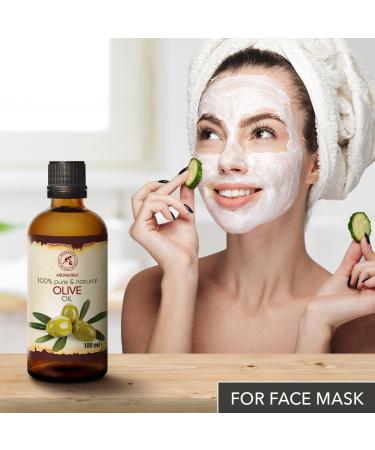 Extra Virgin Olive Oil 100ml - Cold-Pressed Pure Oil from Spain for Face Hair Skin & Nails - Best for Massage & Body Care - Buy Online on SooperMarket.com