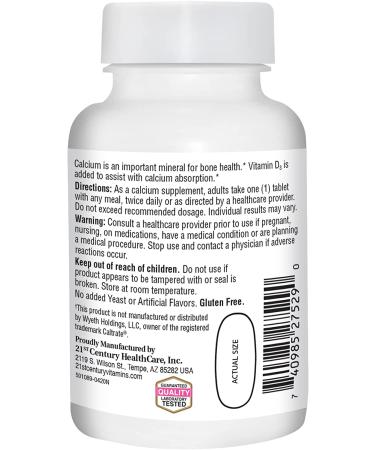 21st Century 600+D3 Calcium Supplement - 75 Tablets for Bone Health - Buy Online on SooperMarket.com