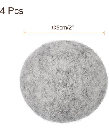 sourcing map 4 Pcs Wool Dryer Balls 2 Inches Wool Laundry Dryer Balls for Reducing Clothing Static and Wrinkles Light Grey 2" Light Grey - Buy Online on SooperMarket.com