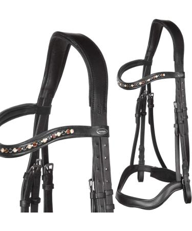 Heinick-Reitsport Bari Anatomic Black Bridle for Thoroughbreds | Soft Comfort & International Shipping - Buy Online on SooperMarket.com