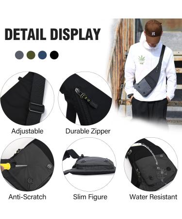 Peicees Sling Bag | Shoulder Backpack with Multiple Pockets for Outdoor Activities | Black - Buy Online on SooperMarket.com