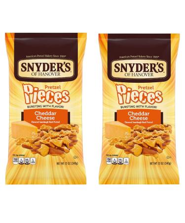 Snyder's of Hanover Cheddar Cheese Pretzel Pieces, 12 Ounce (2 Bags)