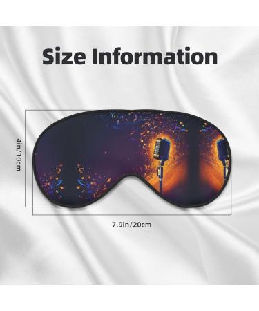 Microphone with Music Note Print Double-Sided Eye Mask Soft and Light Blocking for Enhancing Sleep Quality - Buy Online on SooperMarket.com
