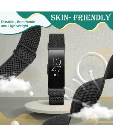 Huamanlou 3 Pack Adjustable Elastic Nylon Sport Bands Compatible with Fitbit Inspire 2/Inspire/Inspire HR/Ace 2/Ace 3  Soft Solo Loop Stretchy Straps Replacement Wristbands for Fitbit Inspire Women Men Black+Bohemian Red+Bohemian Blue - Buy Online on SooperMarket.com