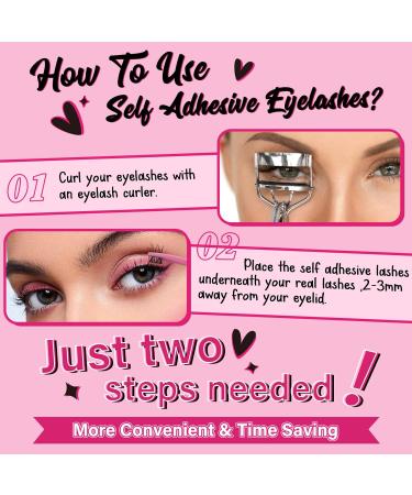 Self Adhesive Eyelashes 40pcs - Reusable No Glue Lash Clusters - Jasmine D-8-16mix - Buy Online on SooperMarket.com