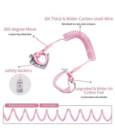 Anti Lost Wrist Link Toddler Safety Leash with Key Lock - 8.2 ft Pink (Red) - for Babies & Kids - Buy Online on SooperMarket.com