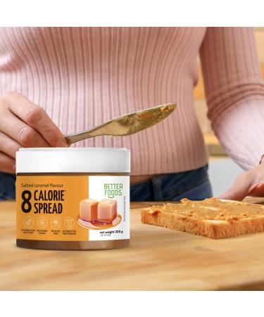 Better Foods 8 Calorie Spread Salted Caramel Flavor | Slimming Food & Low Calorie Diet | 300g - Buy Online on SooperMarket.com