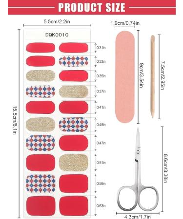 Kalolary Gel Nail Polish Strips Nail Gel Art Sticker Waterproof Full Nail Wraps Decal Sets with Scissors Nail File and Stick for Women Girls Nail Art Decor (UV/LED Lamp Required)-10 - Buy Online on SooperMarket.com