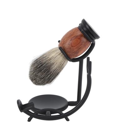 Bartrasierer holder shaving soap beard rasier holder soap shell keeps dry PU alloy wood healthy safe stable for home