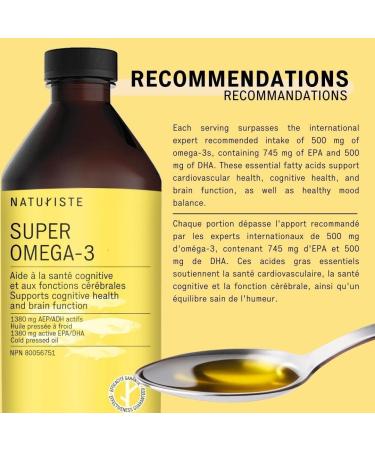 Super Omega 3 - Liquid - EPA and DHA supplement - Fish Oil supplement - Supports Heart Brain Joint Health - Orange flavor - 250ml - Buy Online on SooperMarket.com