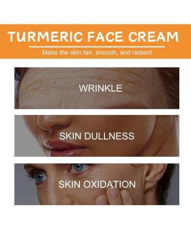 Turmeric Face Cream Turmeric Brightening Face Cream for Radiant & Glowing Skin Turmeric Dark Spot Corrector Age Spot Remover Natural Turmeric Cream Skin Care Moisturizing Erase Fine Lines 50g - Buy Online on SooperMarket.com