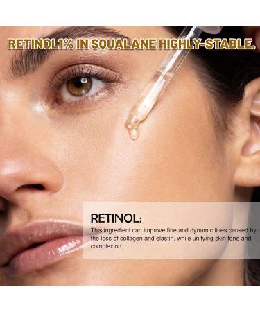 Retinol1% In Squalane Retinol Serum For Face Retinol Serum High-Strength Face Serum for Women Anti-Aging Face Serum Fade Fine Lines Acne Reduced Skin Brightening Face Serums For Skin Care - Buy Online on SooperMarket.com