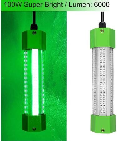Ankey 12V 100W 6000 Lumen LED Fish Bait Crappie Luring Light - Submersible Night Fishing Lure with 24.6 Ft Cord - Buy Online on SooperMarket.com
