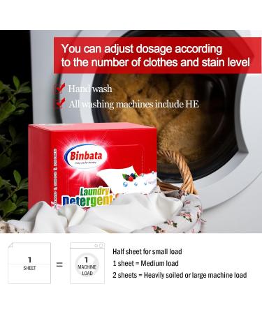 Eco-Friendly Laundry Detergent Sheets - 128 Loads Hypoallergenic Berry Scent Biodegradable & Plastic-Free - Buy Online on SooperMarket.com