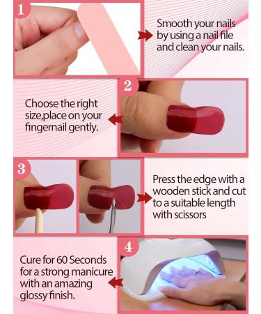 Kalolary Red Gel Nail Strips for Mother s Day | Glaze Brown Full Wrap Nail Polish Stickers | Aurora Nail Wraps | Long-Lasting Salon Quality | Includes Nail File & Wood Stick | UV/LED Lamp Required - Buy Online on SooperMarket.com