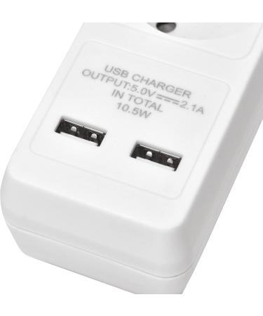 Buy Emos Socket Strip with USB 5-Fold Multiple Socket & 3m Extension Cable | IP20 Indoor Use 2x 2.1A Wall Bracket Included - Buy Online on SooperMarket.com