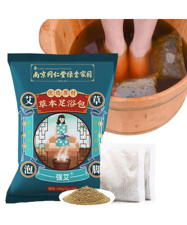 Herbal Foot Soak Wormwood Foot Soak Bath Bag Foot Soaking Powder Herbs for Feet Health Care Immunity Strengthen and Sleep Improval (6g x 30pcs) (1 pack/30pcs)