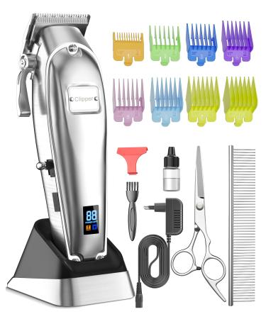 oneisall Dog Clippers Professional for Thick Hair Dog Grooming Kit 2 Speed Cordless Pet Hair Trimmer Shaver with Metal Blade for Dogs Cats