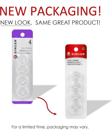 Singer Class 15 Transparent Bobbins - 4 Count, 1 Pack - Buy Online on SooperMarket.com