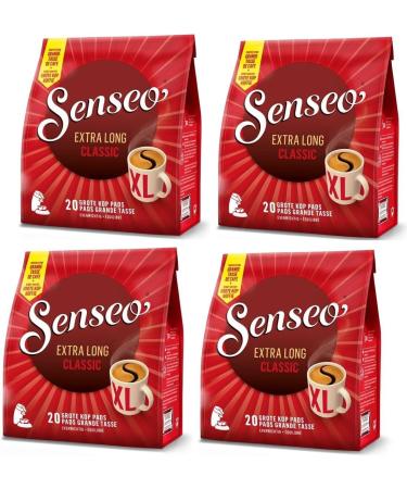 4 x Senseo Extra Long Classic Mug Size 20 Pads (80 Pads) Medium/Regular Roast - Buy Online on SooperMarket.com