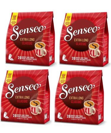 4 x Senseo Extra Long Classic Mug Size 20 Pads (80 Pads) Medium/Regular Roast