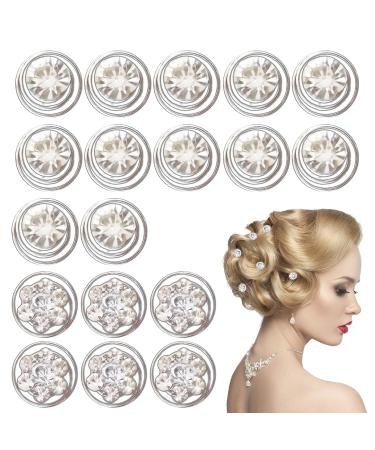 18 Rhinestone Hair Clips 12 Single Diamond Hair Accessories 6 Petal Diamond Hair Accessories Spiral Hair Clips Crystal Hair Clips