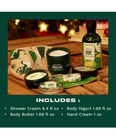The Body Shop Kindness & Pears Essentials Gift Set - Vegan 4 Piece Fruity Pear Skincare Treats - Buy Online on SooperMarket.com