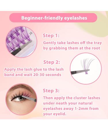 Colored Lash Extensions - 120 Pcs Wispy DIY Rainbow Eyelashes Kit | 14/16mm Mixed Colorful Lashes for Beginners - Buy Online on SooperMarket.com