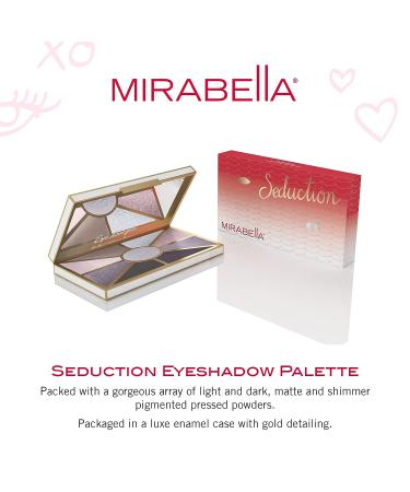Mirabella Seduction Eyeshadow Palette - Eye Love You Collection | Neutral Ultra-Pigmented Matte & Shimmer Shades | Long-Lasting & Blendable | Paraben & Talc-Free - Buy Online on SooperMarket.com