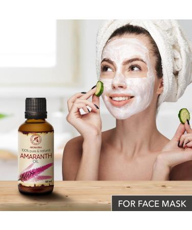 Amaranth Oil 50ml - Pure & Natural Amaranthus Caudatus Seed Oil for Skin Body Hair & Nail Care - Buy Online on SooperMarket.com