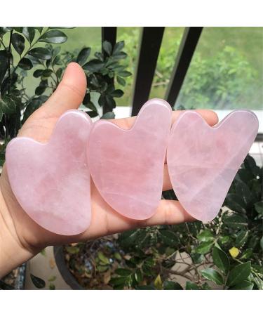 Natural Rose Quartz Gua Sha Massage Tool for Facial & Body - Crystal Scraping Board for SPA & Acupuncture Therapy - Buy Online on SooperMarket.com