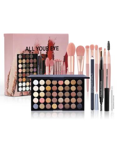 Shefave Makeup Gift Sets for Women All In One Makeup Kit - Make Up Set for Girls 40 Colors Eyeshadow Palette Makeup Brushes Brow Pencil Mascara Eyeliner - Multipurpose Makeup Sets Starter Essential Set 01
