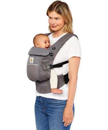 Ergobaby Adapt Carrier for Newborns | 3 Positions | SoftFlex Mesh | Graphite Grey - Buy Online on SooperMarket.com
