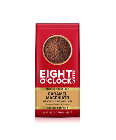 Eight O'Clock Coffee Caramel Macchiato, Medium Roast, Ground Coffee, 11 Ounce (Pack of 1), 100% Arabica, Kosher Certified Caramel Macchiato 11 Ounce (Pack of 1)