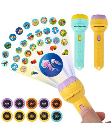 Flashlights Projector for children 2 PCs projector flashlight children projector flashlight children's projectors with 80 pictures child good night toys 2PCs