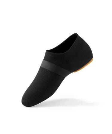 SANGEESON Jazz Shoe Slip-on for Women and Men's Dance Shoes 7-7.5 Women/6-6.5 Men Black
