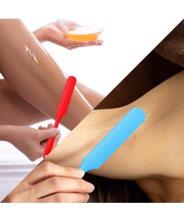 3-Piece Non-Stick Silicone Wax Spatula Set | Reusable Hair Removal Applicators in Black Red & Blue - Ideal for Home & Salon - Buy Online on SooperMarket.com