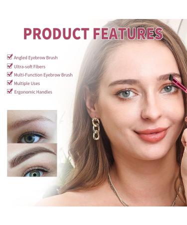 2 Pcs Multi-Function Angled Eyebrow Brushes for Perfect Brow Contouring - Professional and Precise Tools - Buy Online on SooperMarket.com