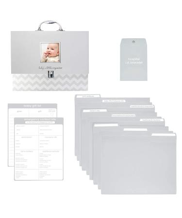 Pearhead Baby Document Organizer Briefcase - Gray Chevron | Perfect Gift for New Parents | Baby Shower Registry Essential - 1 Count - Buy Online on SooperMarket.com