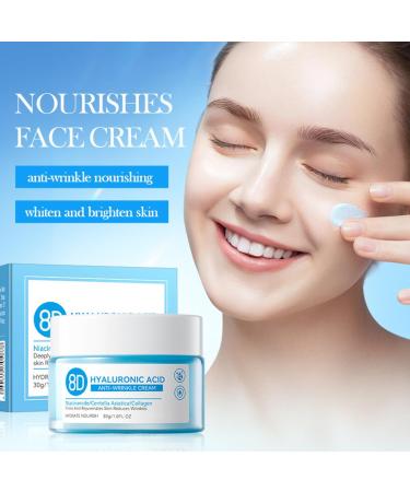 Hyaluronic Acid Anti-Wrinkle Cream Hyaluronic Acid Moisturiser Face Women & Men Anti Aging Face Cream Face Moisturiser For Mature & Young Skin Hydrate Smooth Dry Skin - Buy Online on SooperMarket.com