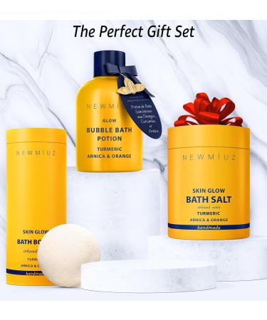 Nutritious Bubble Bath - Turmeric Orange Arnica Essential Oil - Skin Healing & Relaxing Spa Gift - Buy Online on SooperMarket.com