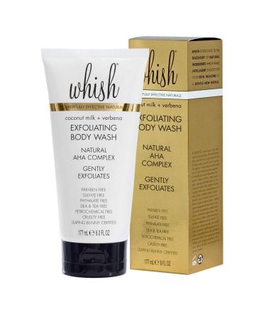 Whish Coconut Milk Exfoliating Body Wash - Alpha Hydroxy for Even Skin Tone & Clear Complexion - 6fl oz - Buy Online on SooperMarket.com