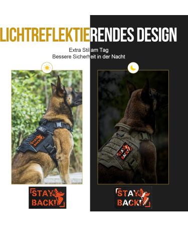 Oneigris Hi-Vis Reflective Dog Patches - Orange/Black Laser-Cut Design for Enhanced Visibility | International Shipping Available - Buy Online on SooperMarket.com