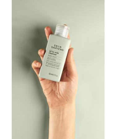 SKIN SAPIENS Make Down Oil To Milk Facial Cleanser with Sweet Almond Oil Gently Removes Eye & Face Makeup Natural Vegan and Cruelty Free Face Care For all Skin Types 150 ml. - Buy Online on SooperMarket.com