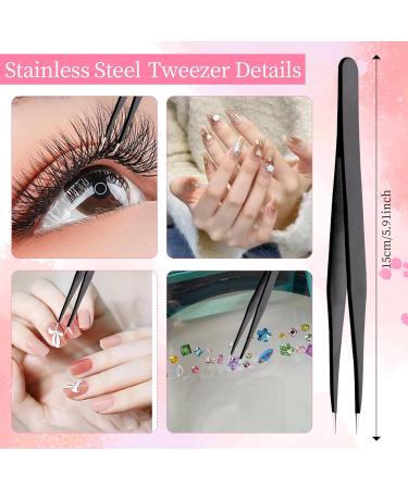 LLMSIX Rhinestones Picker Tool Dual-Ended Wax Pencil Pen Rhinestone Picker Dotting Pen Rhinestones Applicator with 4 Wax Tips and Twizzer for Gem Stone Jewelry Nail Art DIY Craft (Pink) - Buy Online on SooperMarket.com