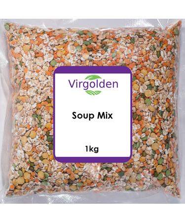 Soup Mix 1kg by Virgolden - Mix of Lentils Peas & Barley Vegan High Fibre High Protein