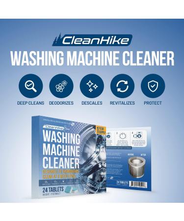 Washing Machine Cleaner Descaler Tablets - Eco-Friendly Deep Cleaning (24 Tablets 1 Year Supply) for HE Front & Top Loaders - Odor & Grime Eliminator - Buy Online on SooperMarket.com