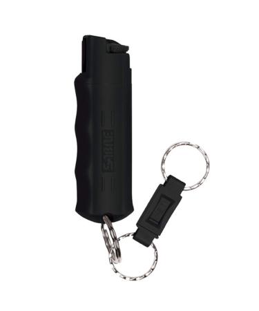 SABRE Campus Safety Pepper Gel with Quick Release Key Ring, Protect Against Multiple Threats with 25 Bursts, Gel is Safer, Ergonomic Finger Grip Black Pepper Gel