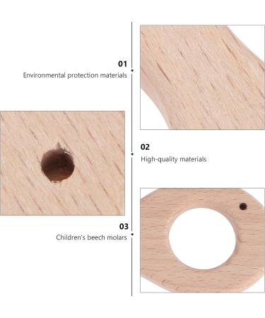 Amosfun 5pcs Wooden Baby Teether Toys - Animal Shape Chewing & Grasping Toys (Khaki) - Buy Online on SooperMarket.com